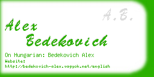 alex bedekovich business card